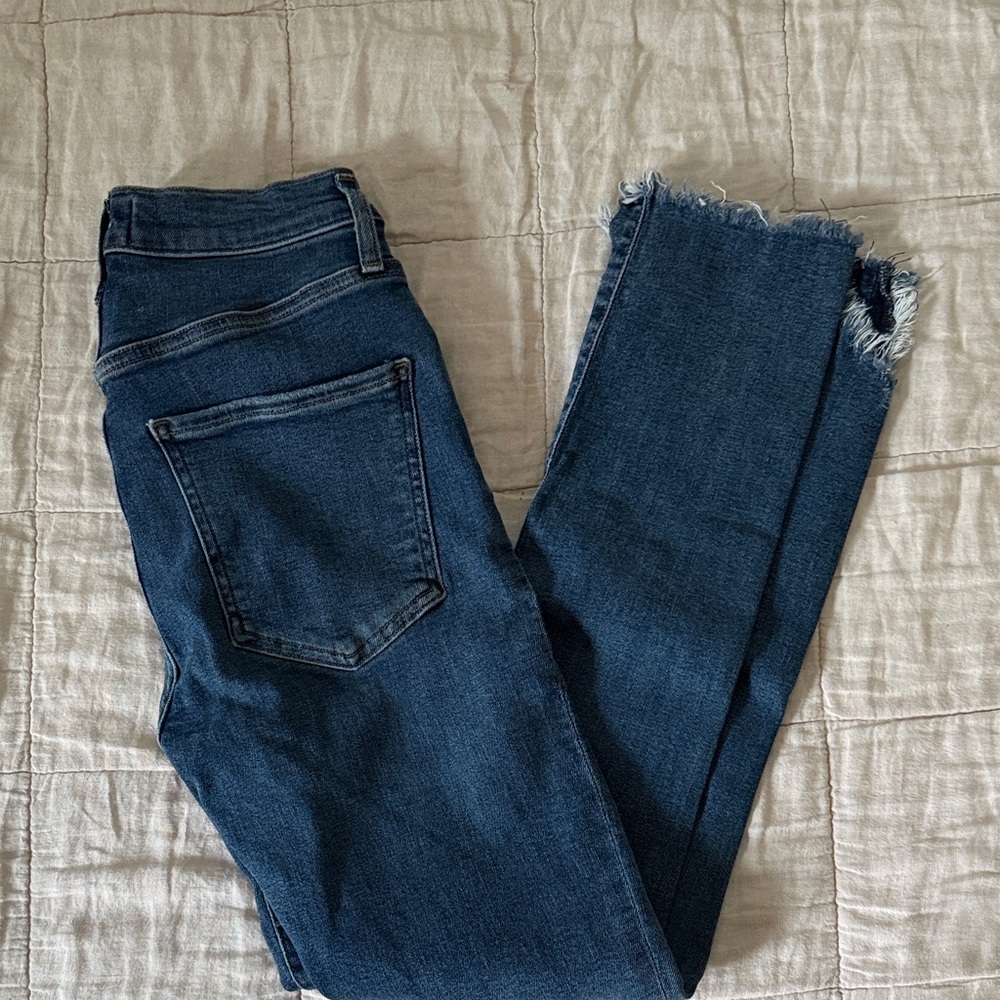 Agolde Dark Wash Cropped Jeans
